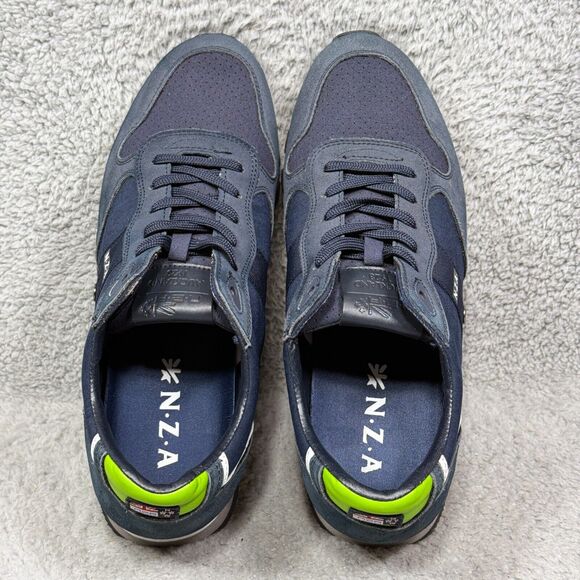 NZA Aukland 1923 Mens Size 10 Low Top Sneakers Shoes Blue Green Suede Comfort main image 11